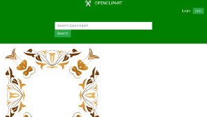 openclipart圖庫：Floral Flourish Frame 2-資源代表圖