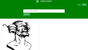 openclipart圖庫：The bust of Baron von Munchausen-資源代表圖