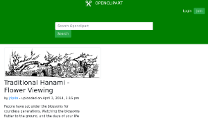openclipart圖庫：Traditional Hanami - Flower Viewing
