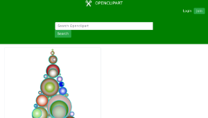 openclipart圖庫：Colorful Abstract Circles Christmas Tree 4縮圖