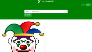openclipart圖庫：Happy Clown縮圖
