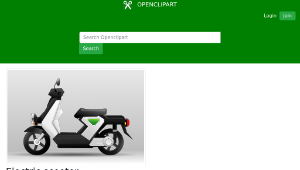 openclipart圖庫：Electric scooter縮圖