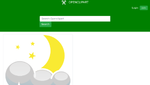 openclipart圖庫：Meteo notte piovosa-資源代表圖