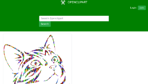 openclipart圖庫：Chromatic Triangular Tribal Kitten-資源代表圖