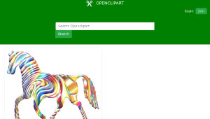 openclipart圖庫：Psychedelic Horse 6-資源代表圖