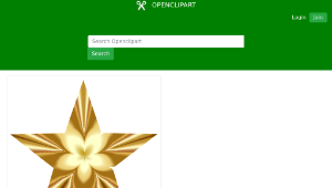 openclipart圖庫：Golden Star Blossom縮圖