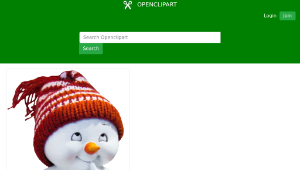 openclipart圖庫：Playful Snow Man縮圖