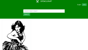 openclipart圖庫：Hawai'ian Dancer
