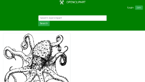 openclipart圖庫：Octopus 4縮圖