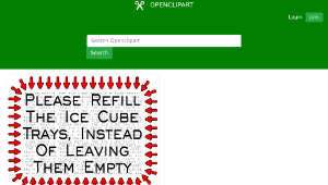openclipart圖庫：Refill the Ice Cube Trays-資源代表圖