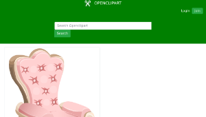 openclipart圖庫：Pink royal chair from Glitch縮圖