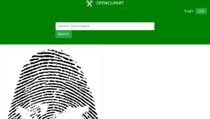 openclipart圖庫：World Map Finger Print縮圖