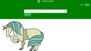 openclipart圖庫：Stylized Cartoon Horse-資源代表圖