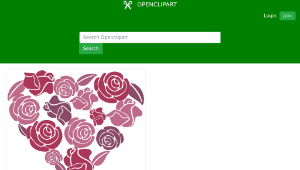 openclipart圖庫：Roses Heart-資源代表圖