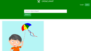 openclipart圖庫：playing kite -資源代表圖