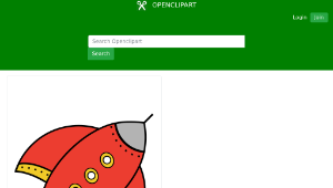 openclipart圖庫：Red Rocket 1-資源代表圖