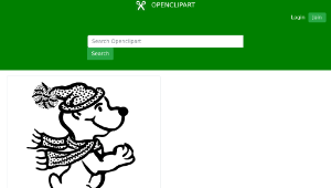 openclipart圖庫：active bear - lineart