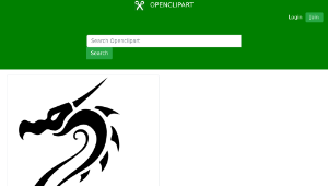 openclipart圖庫：Tribal Dragon 38縮圖