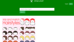 openclipart圖庫：Mix and match hairstyles-資源代表圖