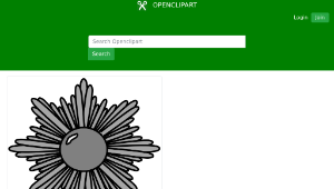 openclipart圖庫：Silver decorative starburst縮圖