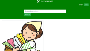 openclipart圖庫：Woman with laundry basket