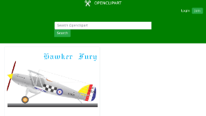openclipart圖庫：HAWKER FURY-資源代表圖
