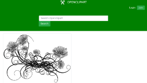 openclipart圖庫：Rose Floral Flourish 7縮圖
