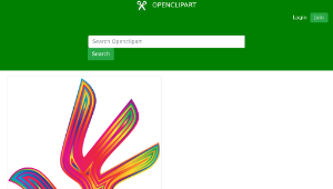 openclipart圖庫：Flaming Dove Hand縮圖