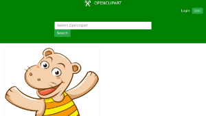 openclipart圖庫：Cartoon Hippo-資源代表圖