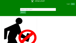 openclipart圖庫：No Smartphone Walking縮圖