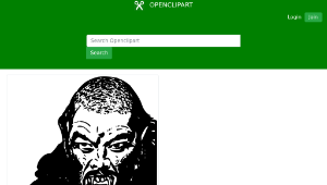 openclipart圖庫：Freaky Monster's Face縮圖