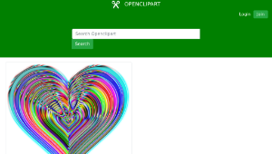 openclipart圖庫：Rainbowrific Heart Enhanced 2縮圖