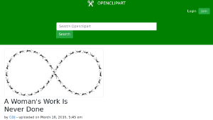 openclipart圖庫：A Woman's Work Is Never Done-資源代表圖