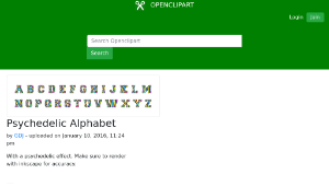 openclipart圖庫：Psychedelic Alphabet-資源代表圖