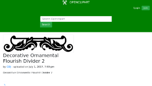 openclipart圖庫：Decorative Ornamental Flourish Divider 2-資源代表圖