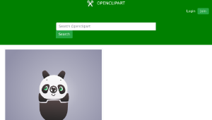openclipart圖庫：Panda Pencil Sharpener縮圖