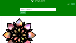 openclipart圖庫：Abstract flower 4縮圖