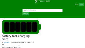 openclipart圖庫：battery fast charging anim-資源代表圖
