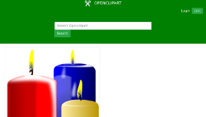 openclipart圖庫：three candles-資源代表圖