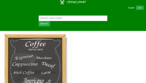 openclipart圖庫：Food & Drink menu charcoal-資源代表圖