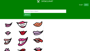 openclipart圖庫：Set of girly lips-資源代表圖