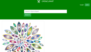 openclipart圖庫：Chromatic Flower Petals 5縮圖