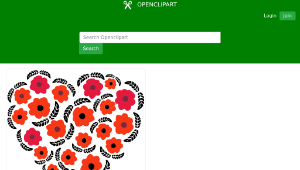 openclipart圖庫：Floral Leaves Heart-資源代表圖