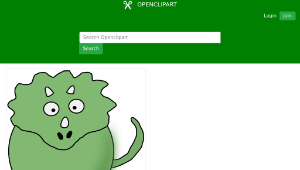 openclipart圖庫：Green Dino: Remix-資源代表圖