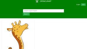 openclipart圖庫：Cartoon Giraffe縮圖