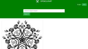 openclipart圖庫：Rose Floral Flourish Design 5-資源代表圖
