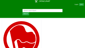 openclipart圖庫：antifascist red action-資源代表圖