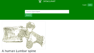 openclipart圖庫：A human Lumbar spine or Vertebra-資源代表圖