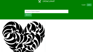 openclipart圖庫：Abstract Distorted Heart Fractal-資源代表圖