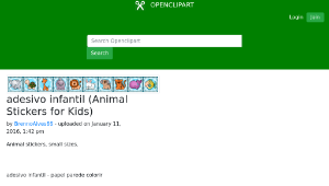 openclipart圖庫：adesivo infantil (Animal Stickers for Kids)縮圖